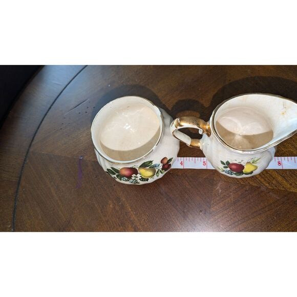 SADLER ENGLAND BONE CHINA FLORAL PATTERN CREAMER & SUGAR BOWL ANTIQUE VTG - Picture 4 of 8